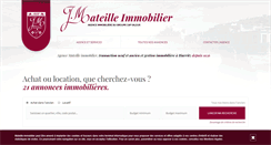 Desktop Screenshot of mateilleimmobilier.fr